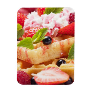 Magnet Flexible Gâteau de gaufre avec la baie fraîche