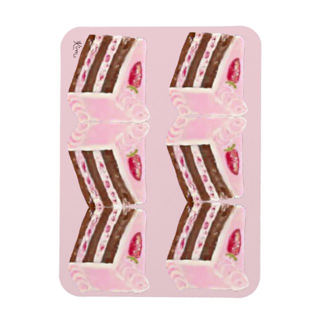Magnet Flexible ~Gâteau de la couche de fraises~ (Vertical)