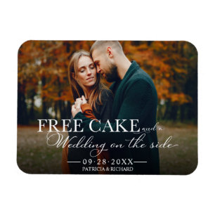 Magnet Flexible Gâteau Gratuit Mariage Drôle Enregistrer La Date P