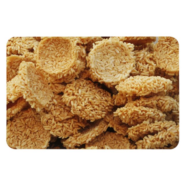 Magnet Flexible Gâteaux de riz soufflé ~ Sucres asiatiques Dessert (Horizontal)
