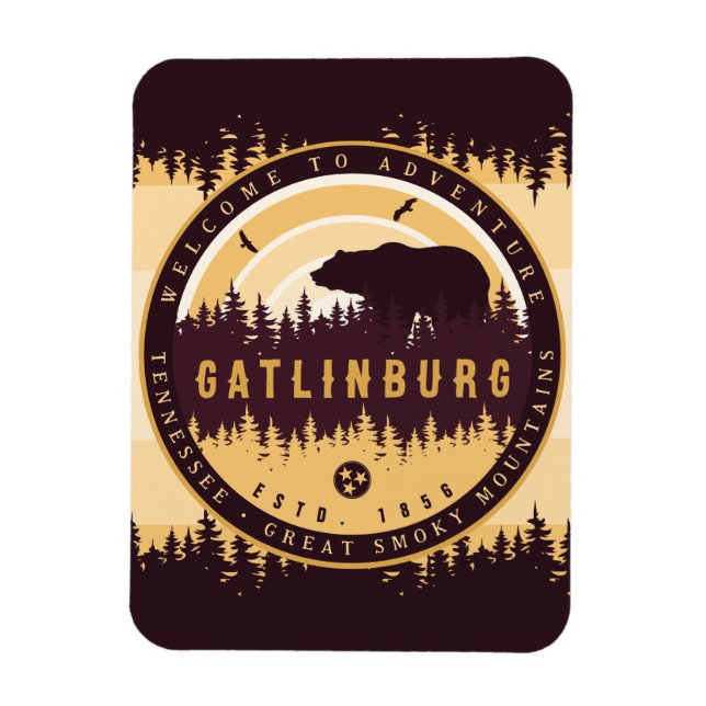 Magnet Flexible Gatlinburg Tennessee Ours Pins Nature (Vertical)
