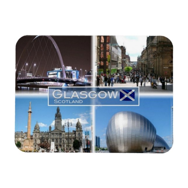Magnet Flexible GB Royaume-Uni - Ecosse - Glasgow - (Horizontal)