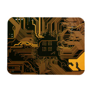 Magnet Flexible Geek Sortie carte circuit électronique orange PCB