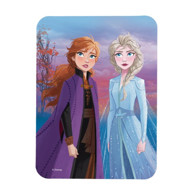 Magnet Flexible Gelé 2| Anna et Elsa| Un voyage ensemble (Vertical)