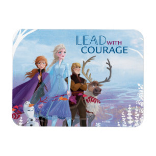 Magnet Flexible Gelée 2 : Anna, Elsa et ses amis  Courage