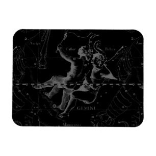 Magnet Flexible Gemini Constellation Map Engraving par Hevelius
