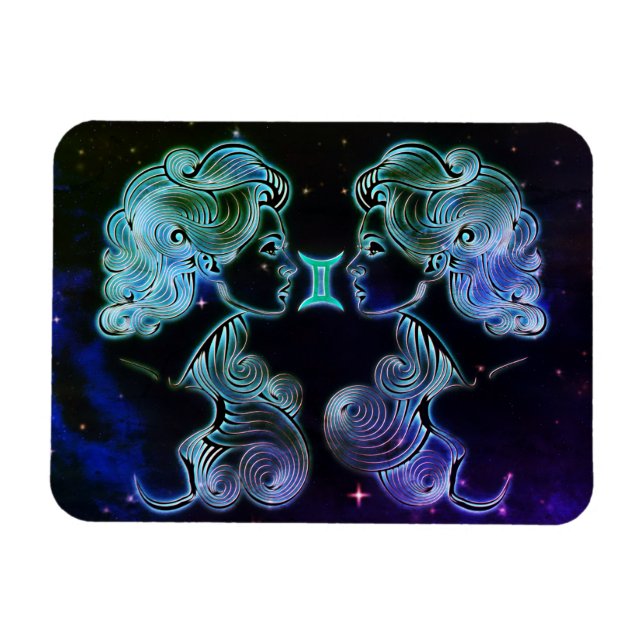 Magnet Flexible gemini twins zodiac aimant (Horizontal)