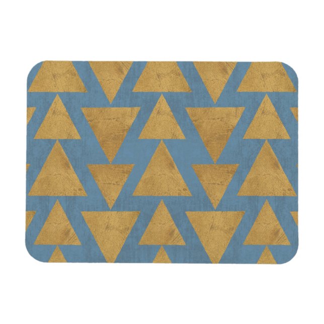 Magnet Flexible Geo Step extérieur | Motif Gold & Blue (Horizontal)