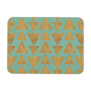Magnet Flexible Geo Step extérieur Motif Gold et Turquoise