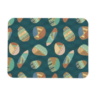 Magnet Flexible Geo XII extérieur   Motif géométrique bleu et vert
