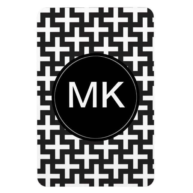 Magnet Flexible Géométrie noir et blanc (Vertical)