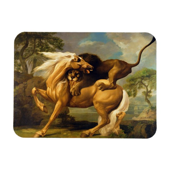 Magnet Flexible George Stubbs | A Lion Attacking a Horse, c.1762 (Horizontal)