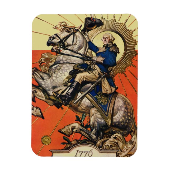 Magnet Flexible George Washington à cheval (Vertical)