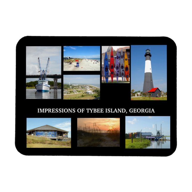 Magnet Flexible Georiga de l'île Tybee (Horizontal)