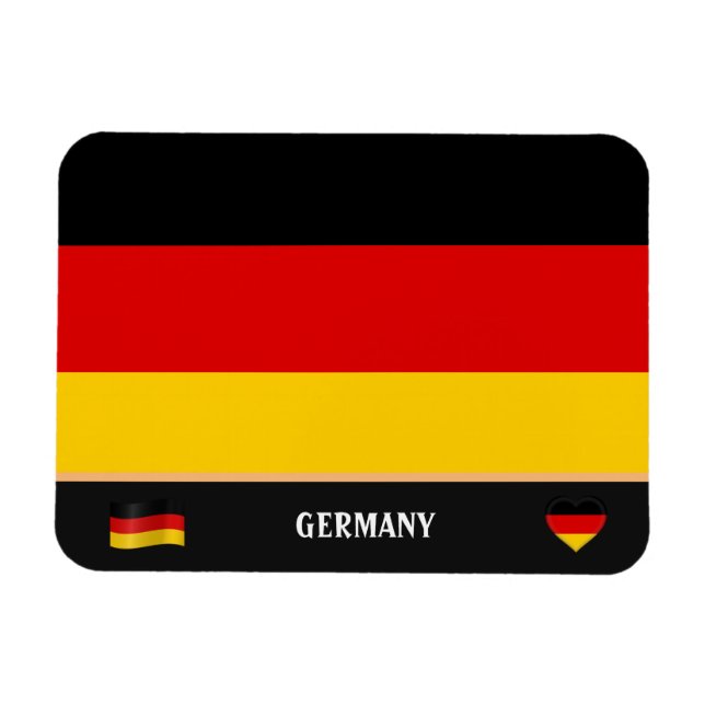 Magnet Flexible German Flag & German country travel / Germany (Horizontal)