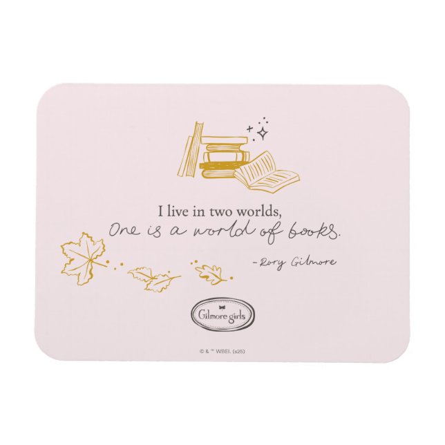 Magnet Flexible Gilmore Girls Rory Book Cote Design (Horizontal)