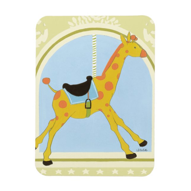 Magnet Flexible Giraffe de carrousel par Juin Erica Vess (Vertical)