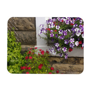 Magnet Flexible Gîte écossais avec pétunias et rose
