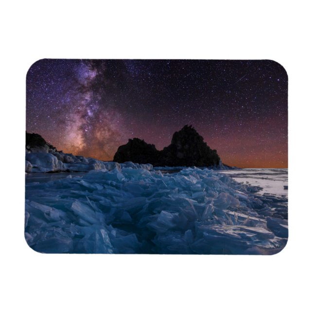 Magnet Flexible Glace et neige | Lac Baïkal, Sibérie, Russie (Horizontal)
