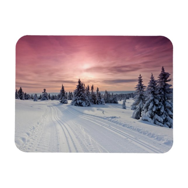 Magnet Flexible Glace et neige | Lillehammer, Norvège (Horizontal)