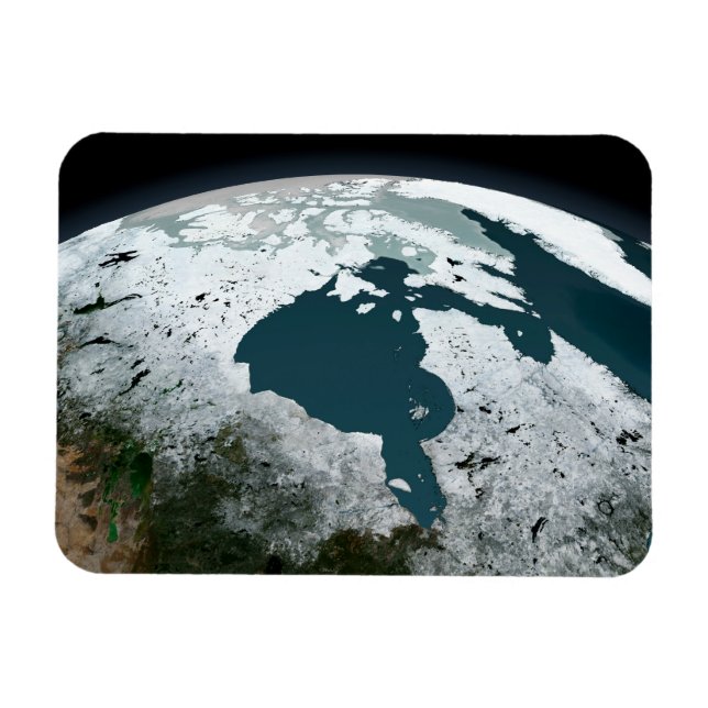 Magnet Flexible Glace Maritime De La Baie D'Hudson Le 14 Novembre  (Horizontal)