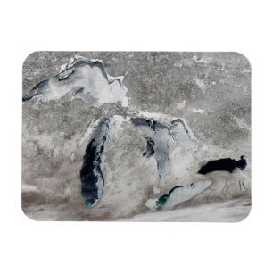 Magnet Flexible Glace Sur Les Grands Lacs, États-Unis.