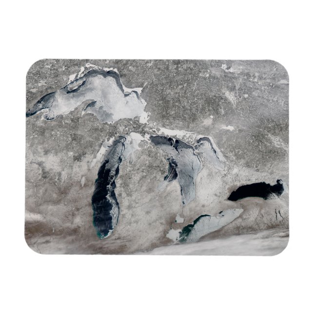 Magnet Flexible Glace Sur Les Grands Lacs, États-Unis. (Horizontal)