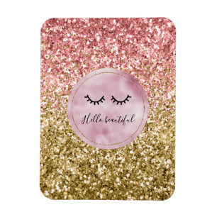 Magnet Flexible Glam Pink Gold Parties scintillant Black Eyelashes