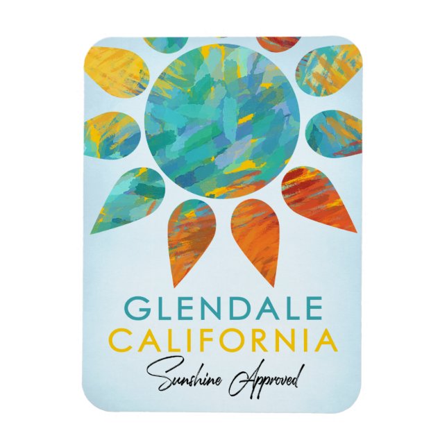 Magnet Flexible Glendale California Sunshine Travel (Vertical)