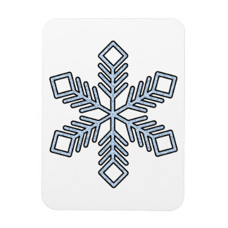 Magnet Flexible Glitter Snowflake - Baby Blue Branches