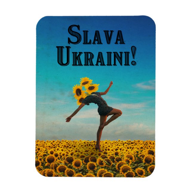 Magnet Flexible Gloire à l'Ukraine ! Slava Ukraini ! (Vertical)