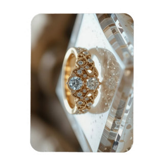 Magnet Flexible gold shinning diamond ring