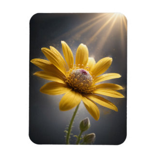 Magnet Flexible Golden Bloom – Photographie Macro d'une Fleur Jaun