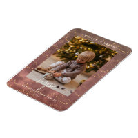 Golden Lights Christmas Photo Holiday Card