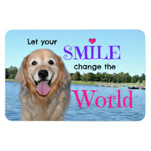 Magnet Flexible Golden Retriever Changer le monde