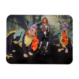 Magnet Flexible Golden Retriever Fire Brething Dragons