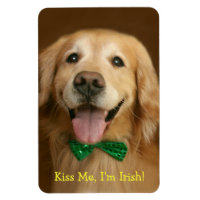 Golden Retriever Kiss Me Im Irish St. Patty