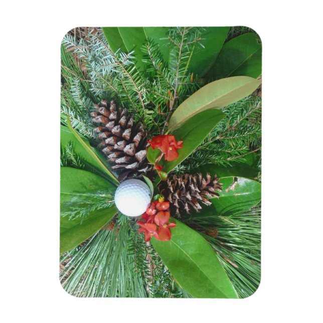 Magnet Flexible Golf cônes de pin et verdure Noël (Vertical)