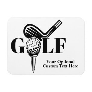 Magnet Flexible Golf de texte personnalisé