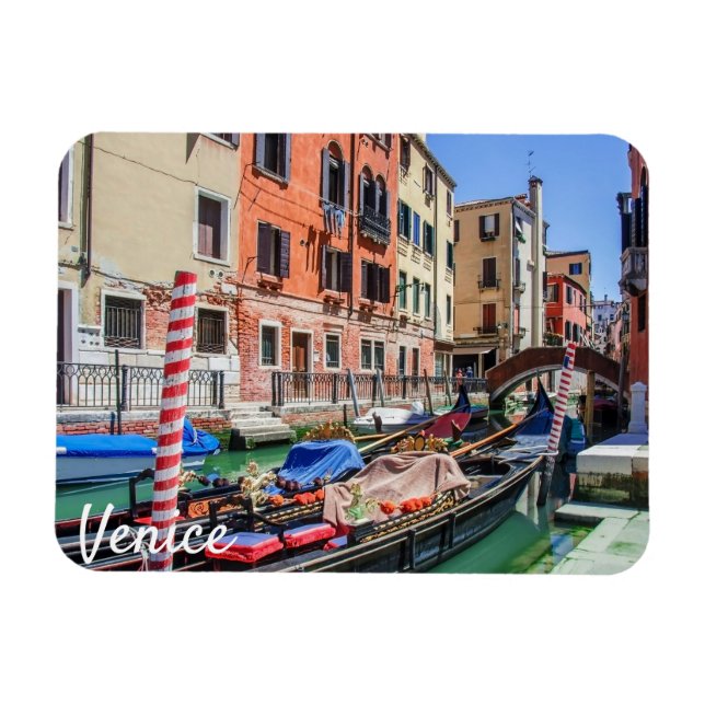 Magnet Flexible gondole traditionnelle à Venise (Horizontal)