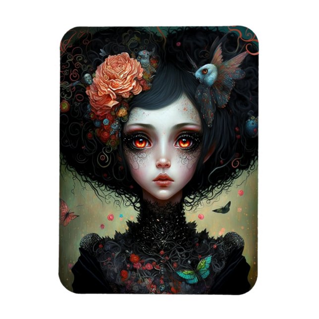 Magnet Flexible Goth Déplaisant mignonne fille gothique (Vertical)
