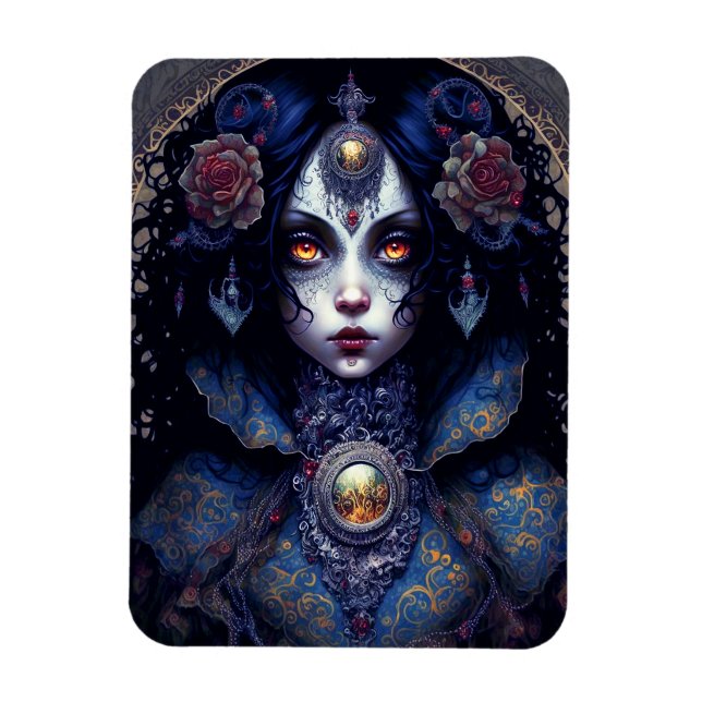 Magnet Flexible Goth Lady Imaginaire gothique Art (Vertical)