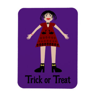 Magnet Flexible Gothique Halloween Vampire Lady Trick ou traitemen