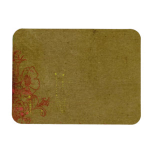 Magnet Flexible Graffiti Grungy Avec Floral Rouge