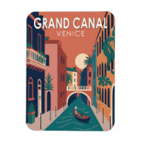 Grand Canal Venise Travel Art Vintage