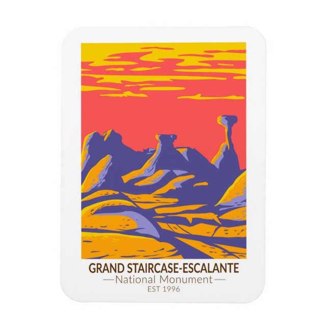 Magnet Flexible Grand Escalier Escalante Monument National Utah (Vertical)