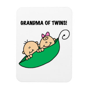 Magnet Flexible Grand-mère des cadeaux jumeaux