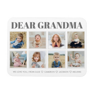 Magnet Flexible Grand-mère personnalisée moderne We Love You 8-P