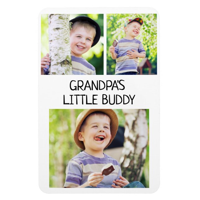 Magnet Flexible Grand-père's Little Buddy 3 Photo Grand-fils (Vertical)