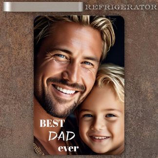 Magnet Flexible Grand Photo personnalisée Meilleur Papa Jamais Fle